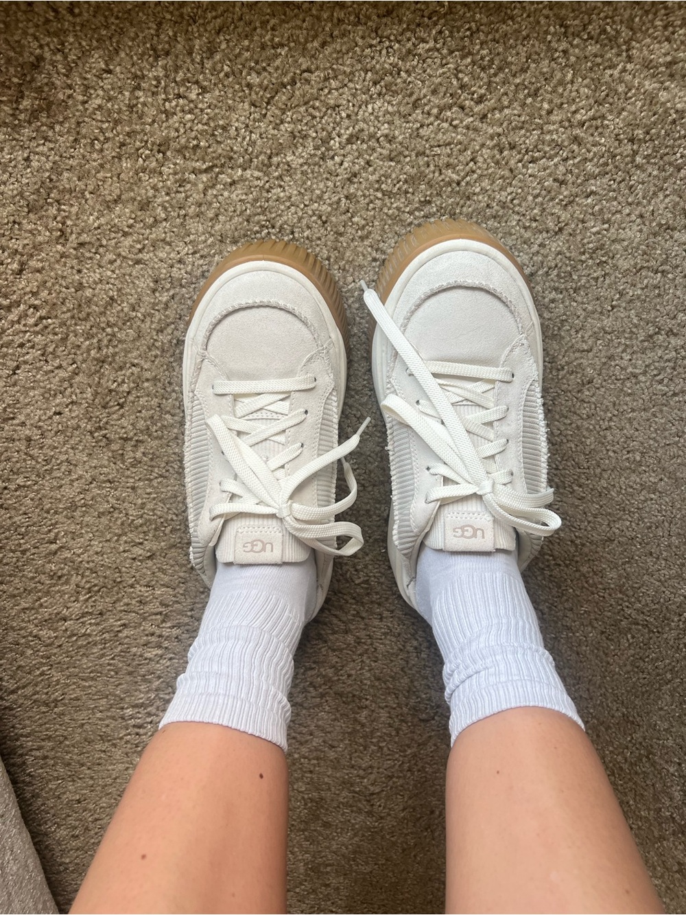 UGG Cream Platform Slip On Sneakers